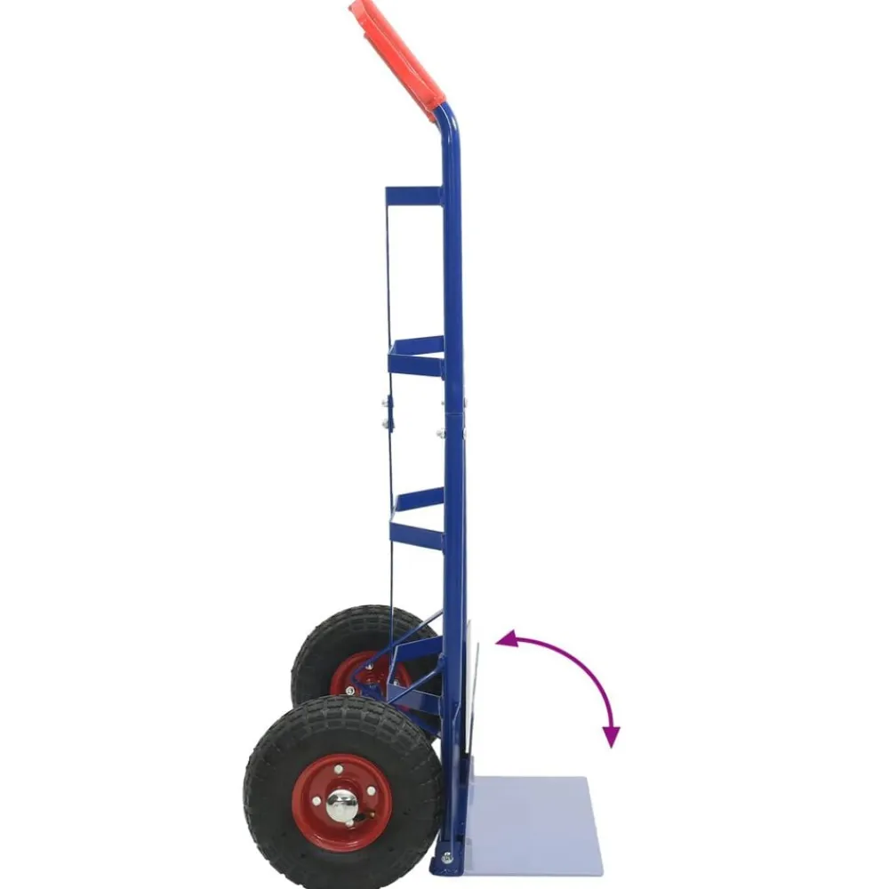 vidaXL Carro de mano extensible y Rojo 57 x 46 x 113 cm Acero Azul Online
