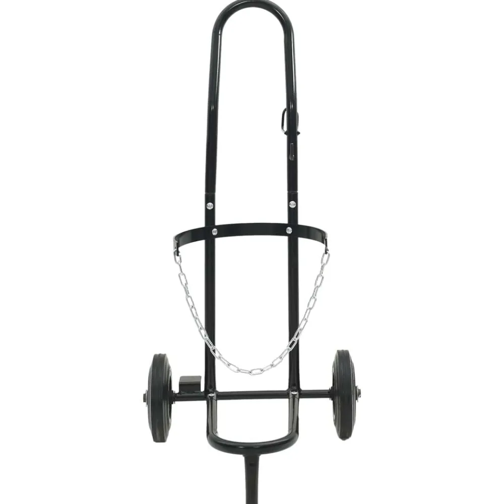vidaXL Carro de Mano Negro y rojo 49 x 49 x 101 cm Acero Hot
