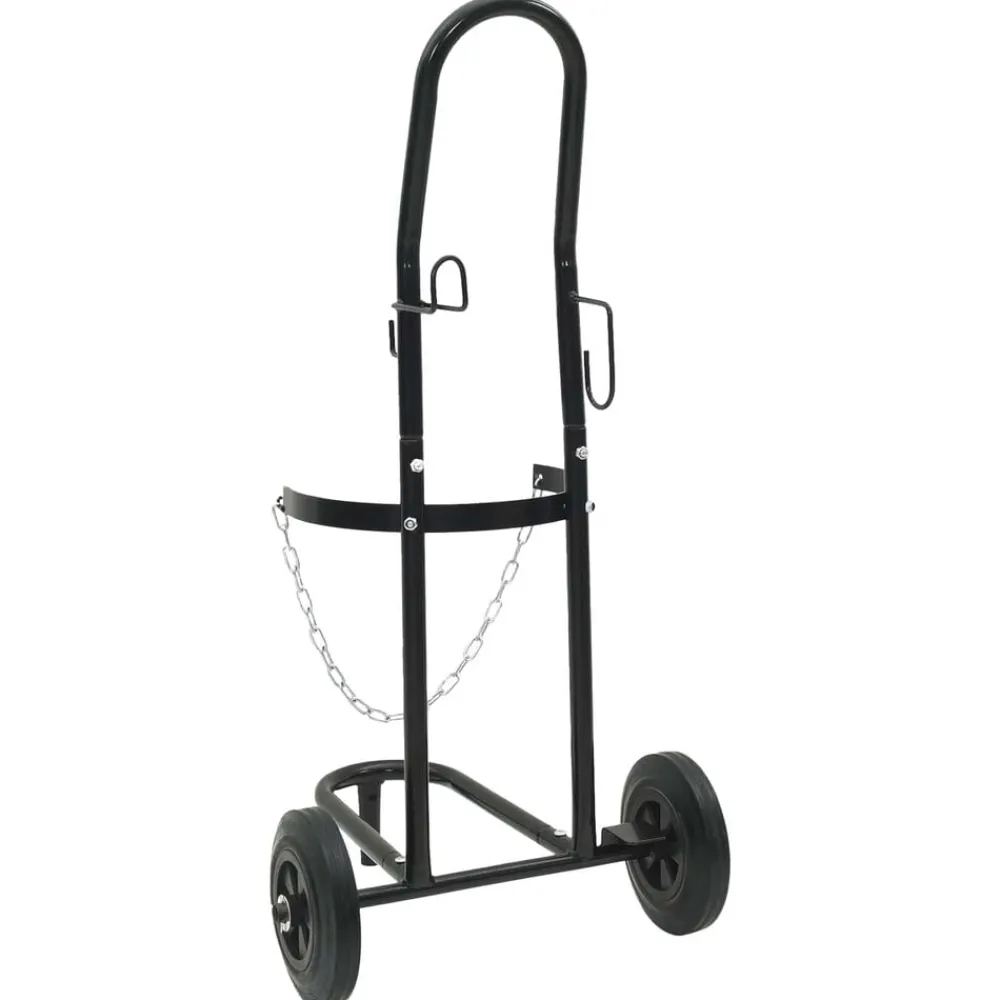 vidaXL Carro de Mano Negro y rojo 49 x 49 x 101 cm Acero Hot