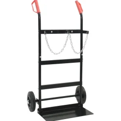 vidaXL Carro de Mano Negro y rojo 63 x 43,5 x 110 cm Acero Best