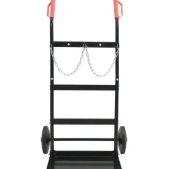 vidaXL Carro de Mano Negro y rojo 63 x 43,5 x 110 cm Acero Best