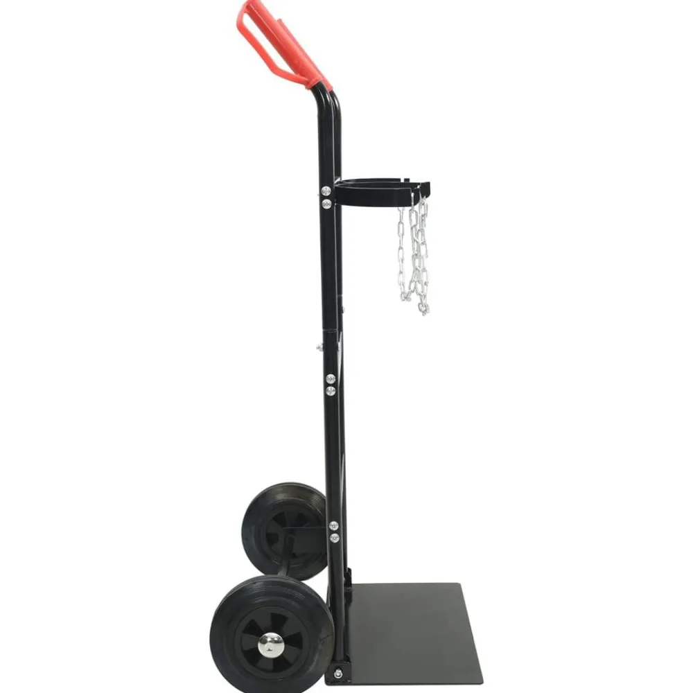 vidaXL Carro de Mano Negro y rojo 63 x 43,5 x 110 cm Acero Best
