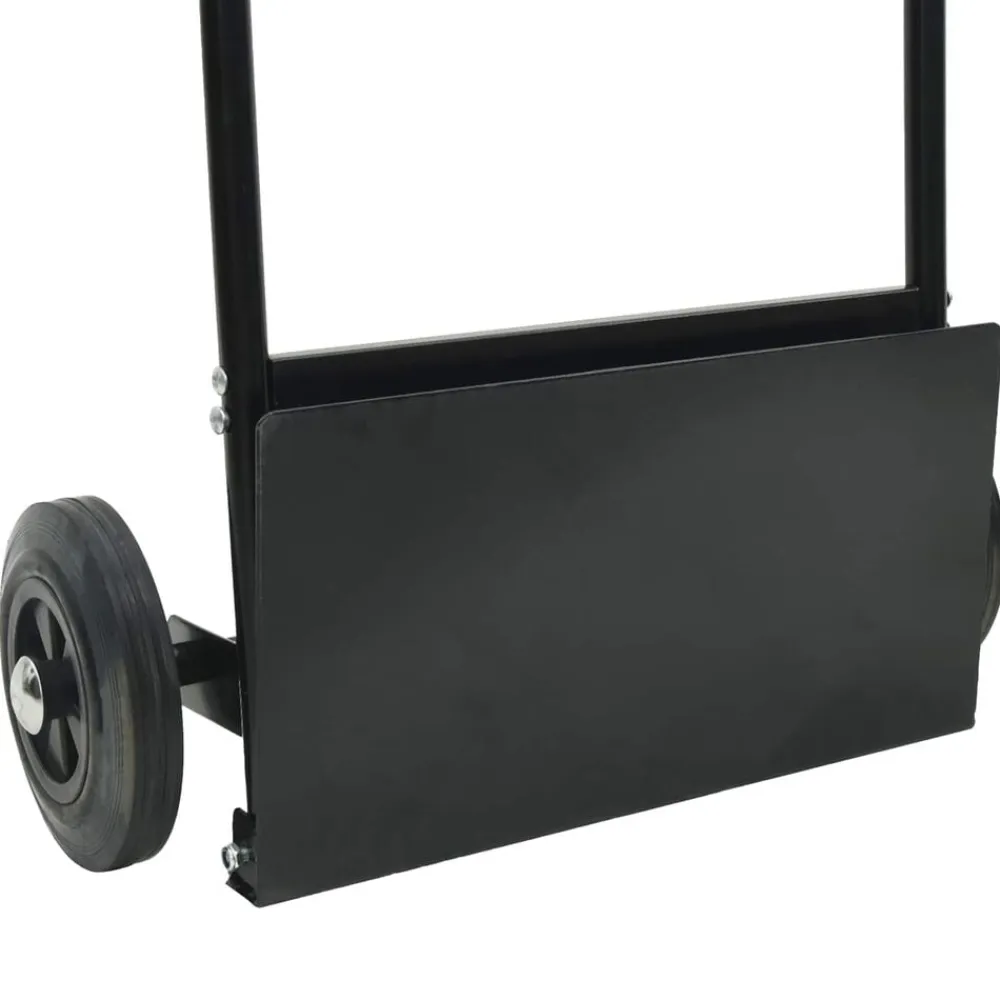 vidaXL Carro de Mano Negro y rojo 63 x 43,5 x 110 cm Acero Best