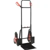 vidaXL Carro de Mano Negro y rojo 64,5 x 49,5 x 114 cm Acero