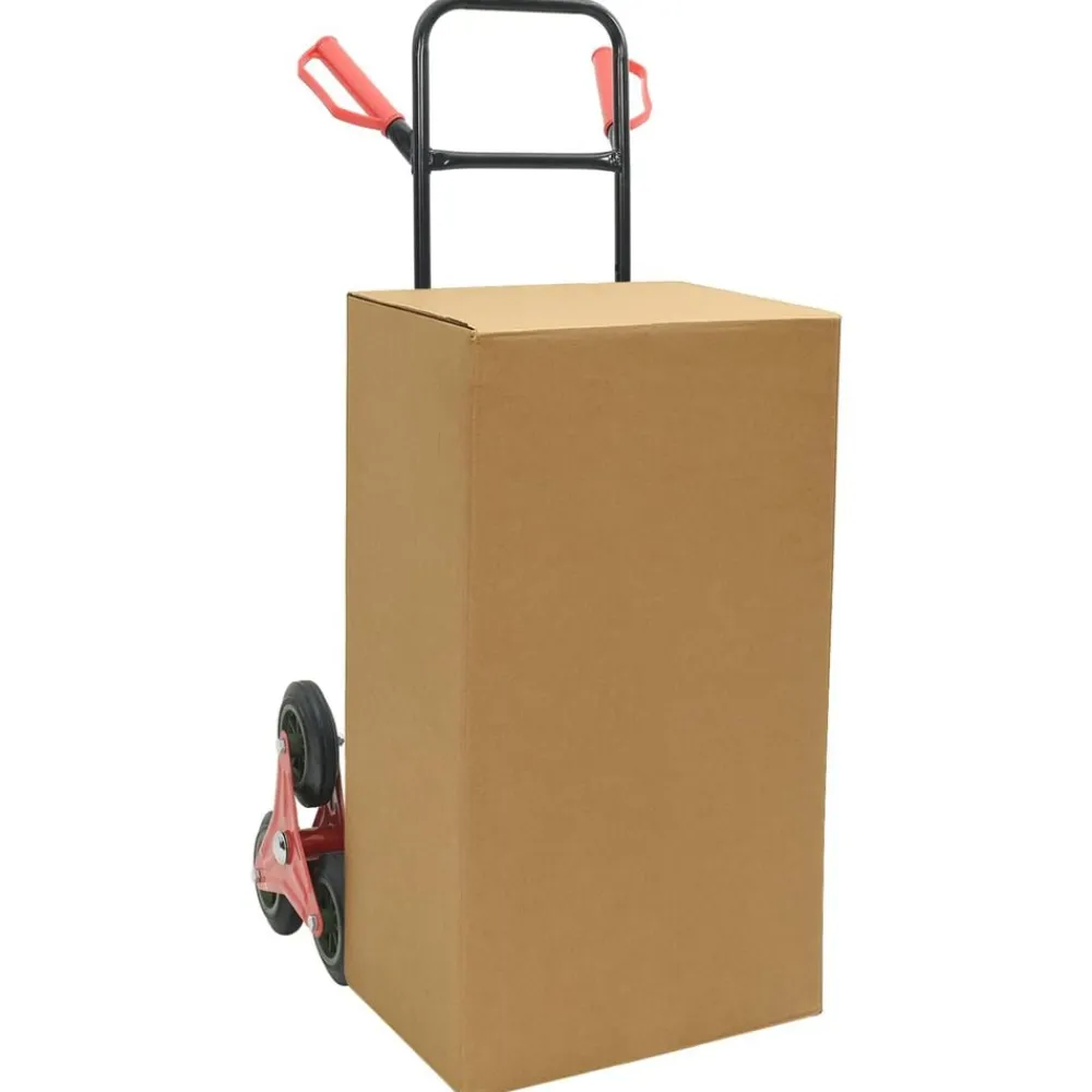 vidaXL Carro de Mano Negro y rojo 64,5 x 49,5 x 114 cm Acero