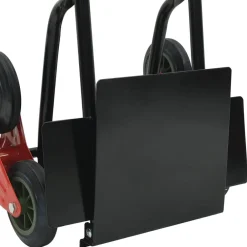vidaXL Carro de Mano Negro y rojo 64,5 x 49,5 x 114 cm Acero