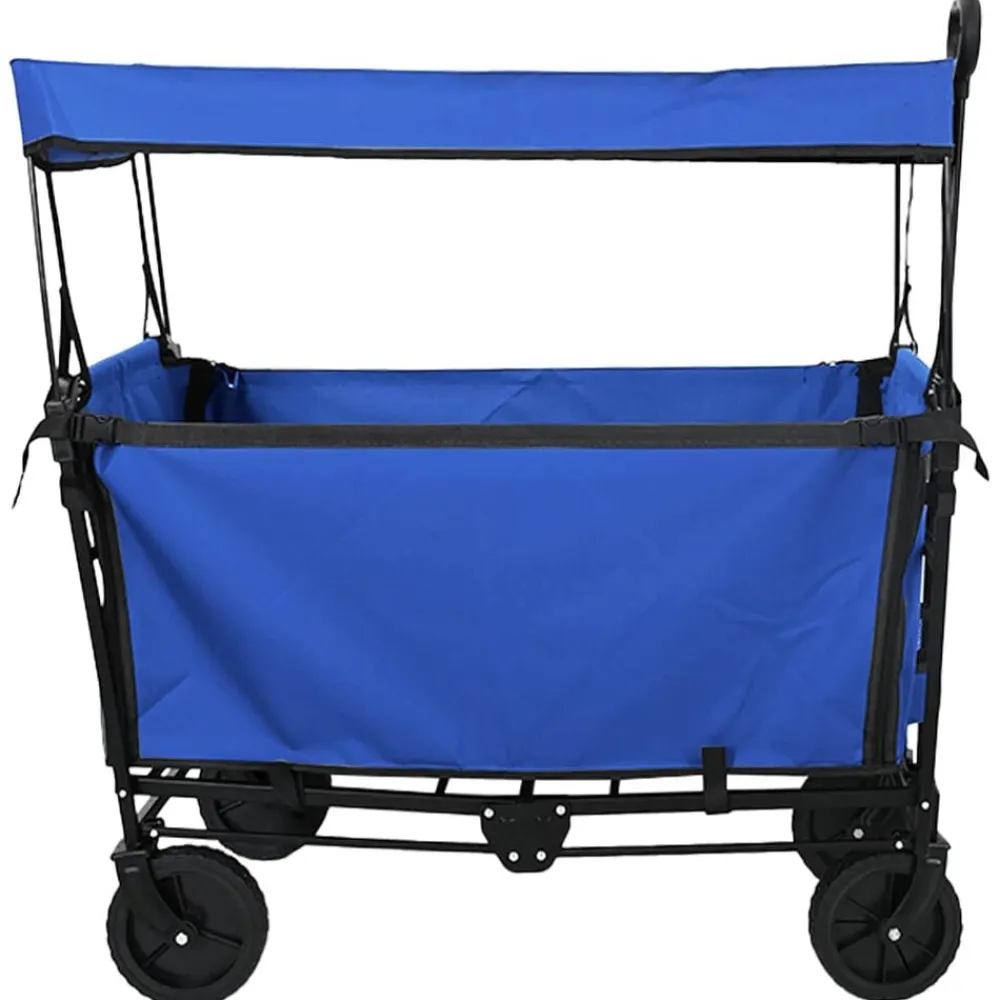 vidaXL Herramientas-Carro de Mano Plegable Negro 105 x 56.5 x 116 cm Tela Oxford