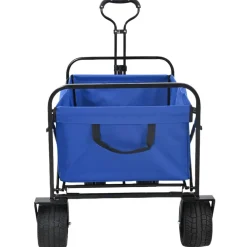 vidaXL Carro de Mano Plegable 89 x 63 x 96 cm Acero y Tela Oxford Azul Hot