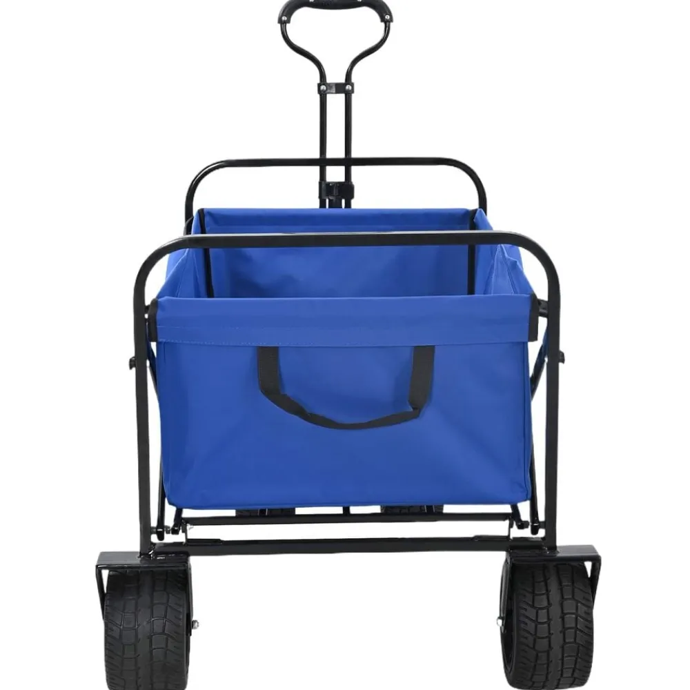 vidaXL Carro de Mano Plegable 89 x 63 x 96 cm Acero y Tela Oxford Azul Hot