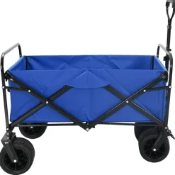 vidaXL Carro de Mano Plegable 89 x 63 x 96 cm Acero y Tela Oxford Azul Hot