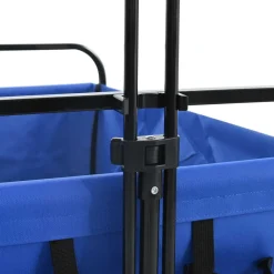 vidaXL Carro de Mano Plegable 89 x 63 x 96 cm Acero y Tela Oxford Azul Hot