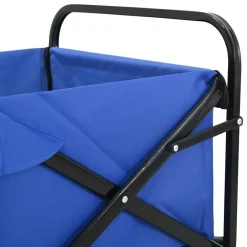vidaXL Carro de Mano Plegable 89 x 63 x 96 cm Acero y Tela Oxford Azul Hot