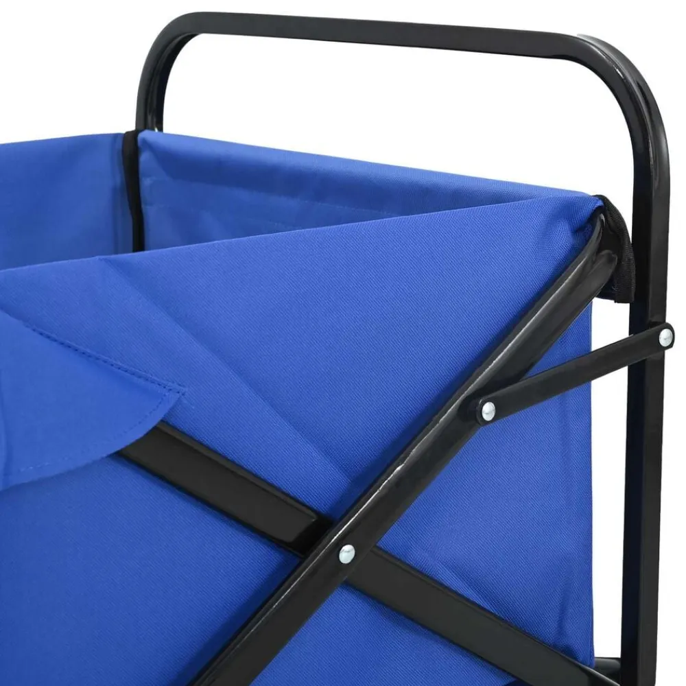 vidaXL Carro de Mano Plegable 89 x 63 x 96 cm Acero y Tela Oxford Azul Hot