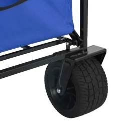 vidaXL Carro de Mano Plegable 89 x 63 x 96 cm Acero y Tela Oxford Azul Hot