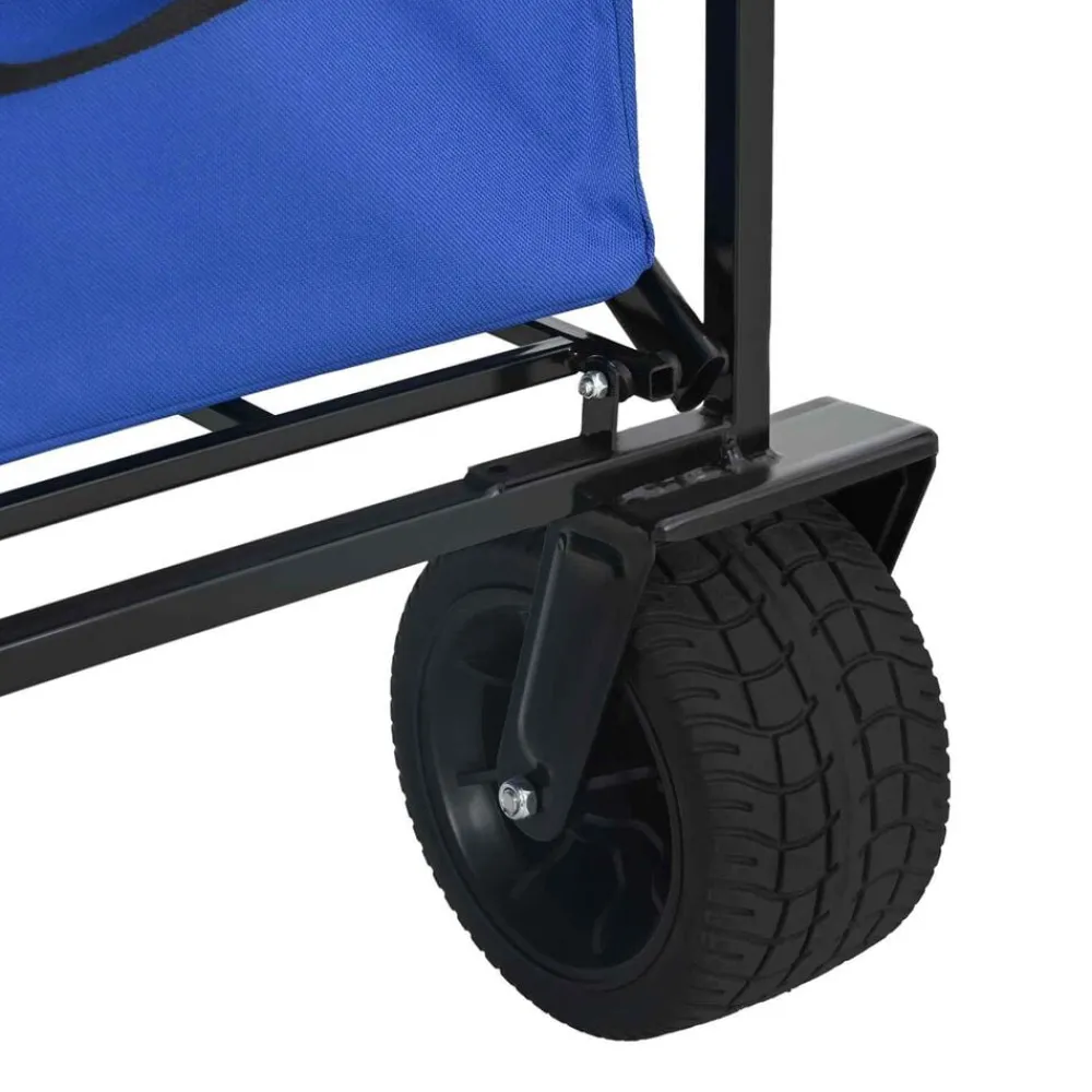 vidaXL Carro de Mano Plegable 89 x 63 x 96 cm Acero y Tela Oxford Azul Hot