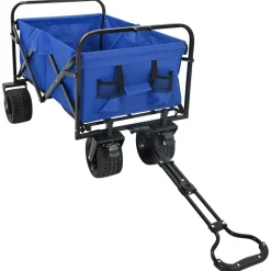 vidaXL Carro de Mano Plegable 89 x 63 x 96 cm Acero y Tela Oxford Azul Hot