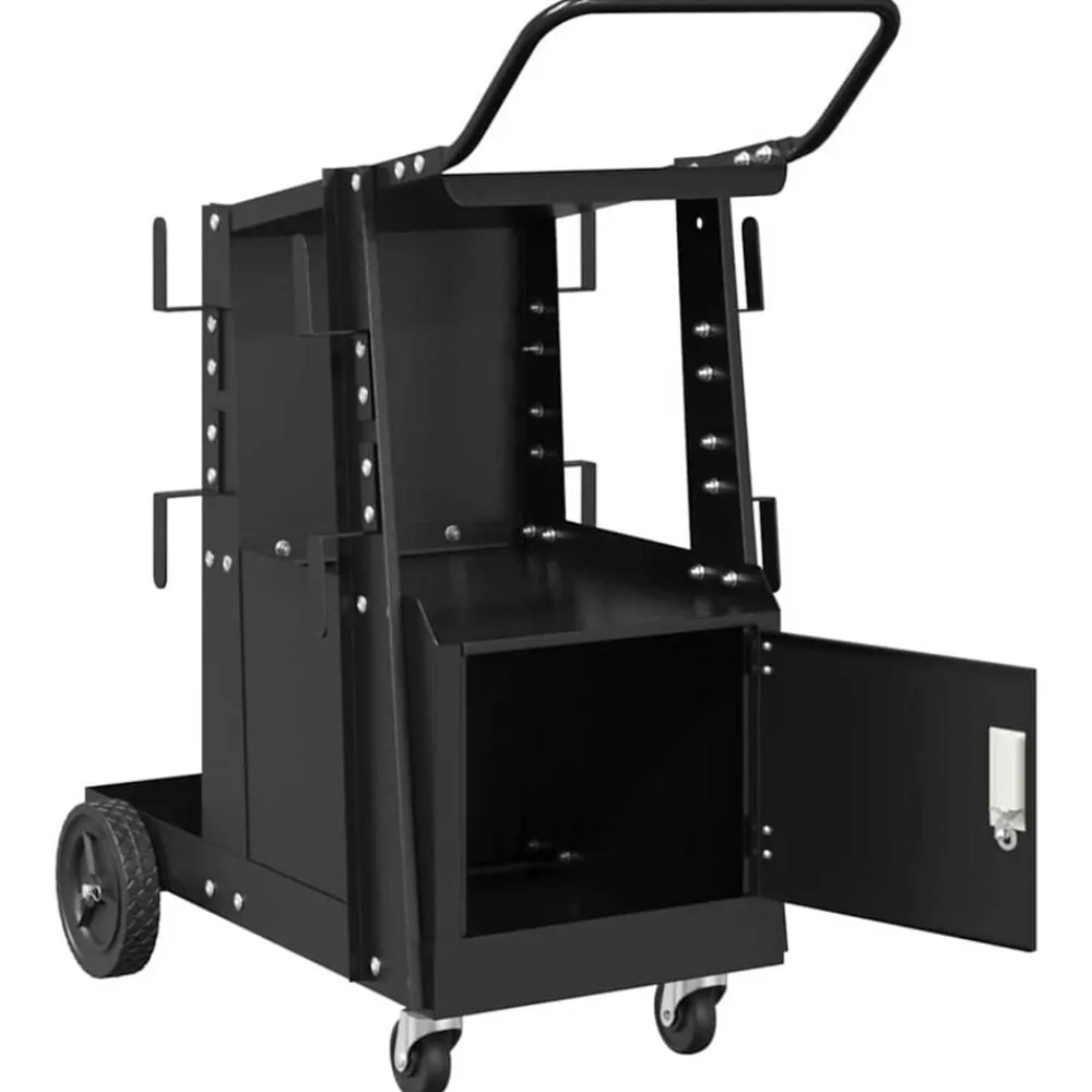 vidaXL Carro de soldadura Negro 91 x 47 x 96 cm Acero Discount
