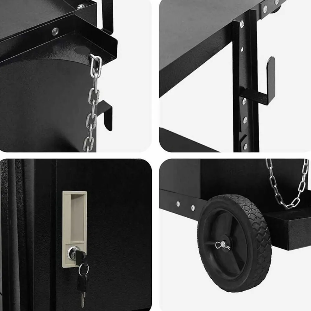 vidaXL Carro de soldadura Negro 91 x 47 x 96 cm Acero Discount