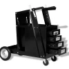 vidaXL Carro de soldar con 4 cajones negro Clearance