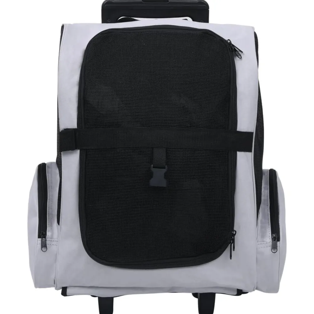 vidaXL Carro plegable para mascotas multiusos Gris Discount