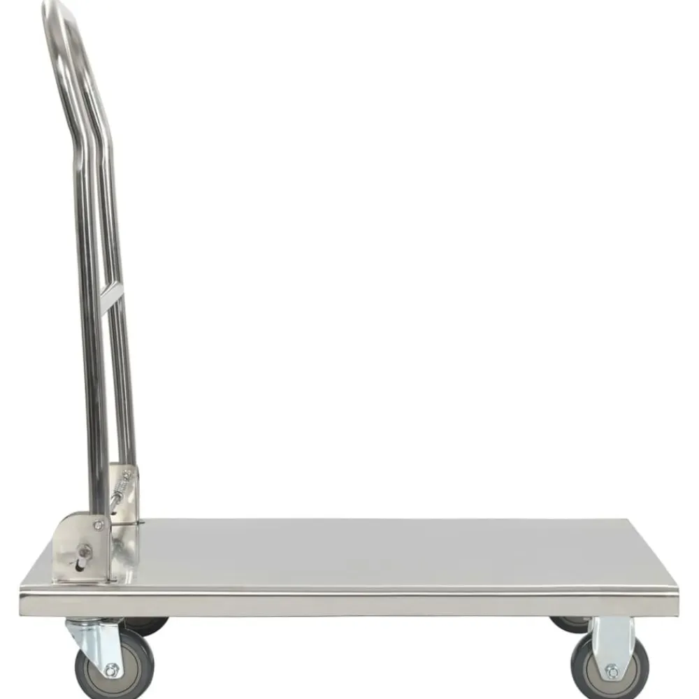 vidaXL Carro portaequipajes acero inoxidable plateado 82x53x86 cm Best