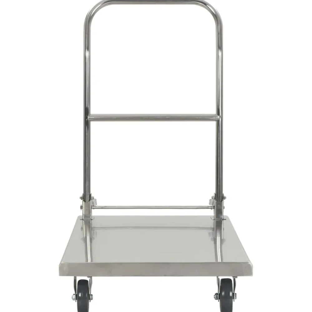 vidaXL Carro portaequipajes acero inoxidable plateado 82x53x86 cm Best
