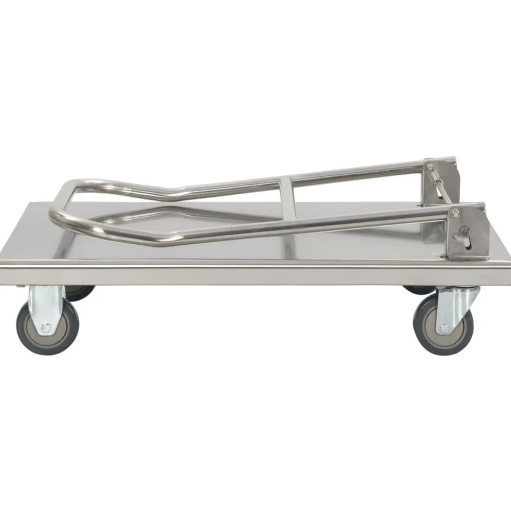 vidaXL Carro portaequipajes acero inoxidable plateado 82x53x86 cm Best