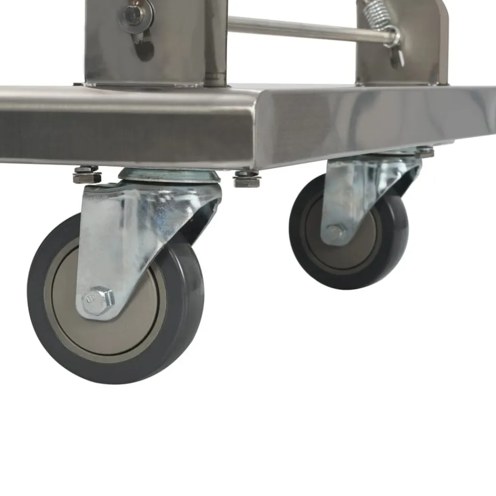 vidaXL Carro portaequipajes acero inoxidable plateado 82x53x86 cm Best