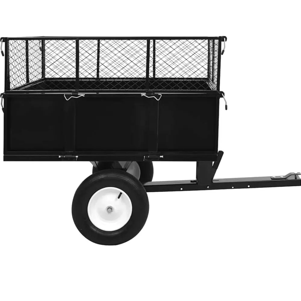 vidaXL Jardín-Carro remolque inclinable de cortacésped carga de 300 kg