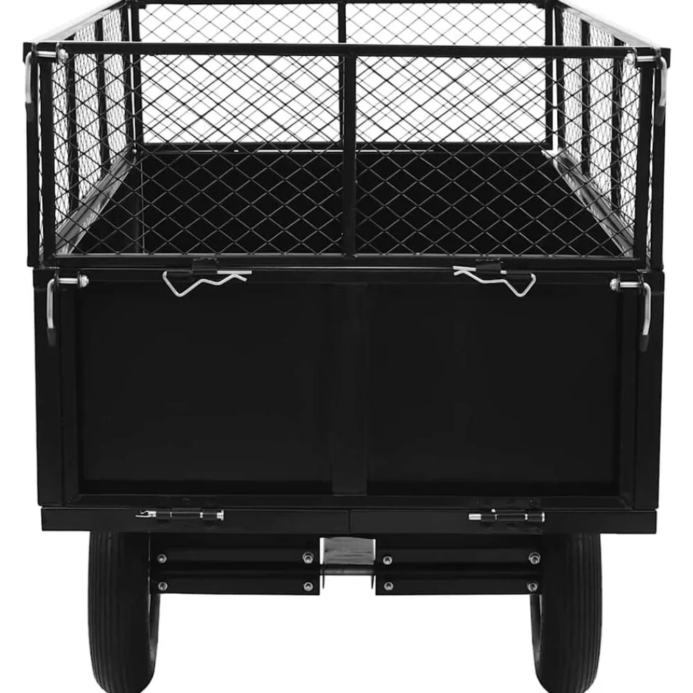 vidaXL Jardín-Carro remolque inclinable de cortacésped carga de 300 kg