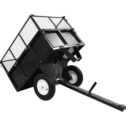 vidaXL Jardín-Carro remolque inclinable de cortacésped carga de 300 kg