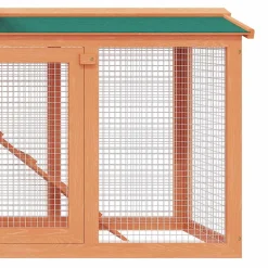 vidaXL Casa de animales grande jaula conejera de madera Marrón y verde New