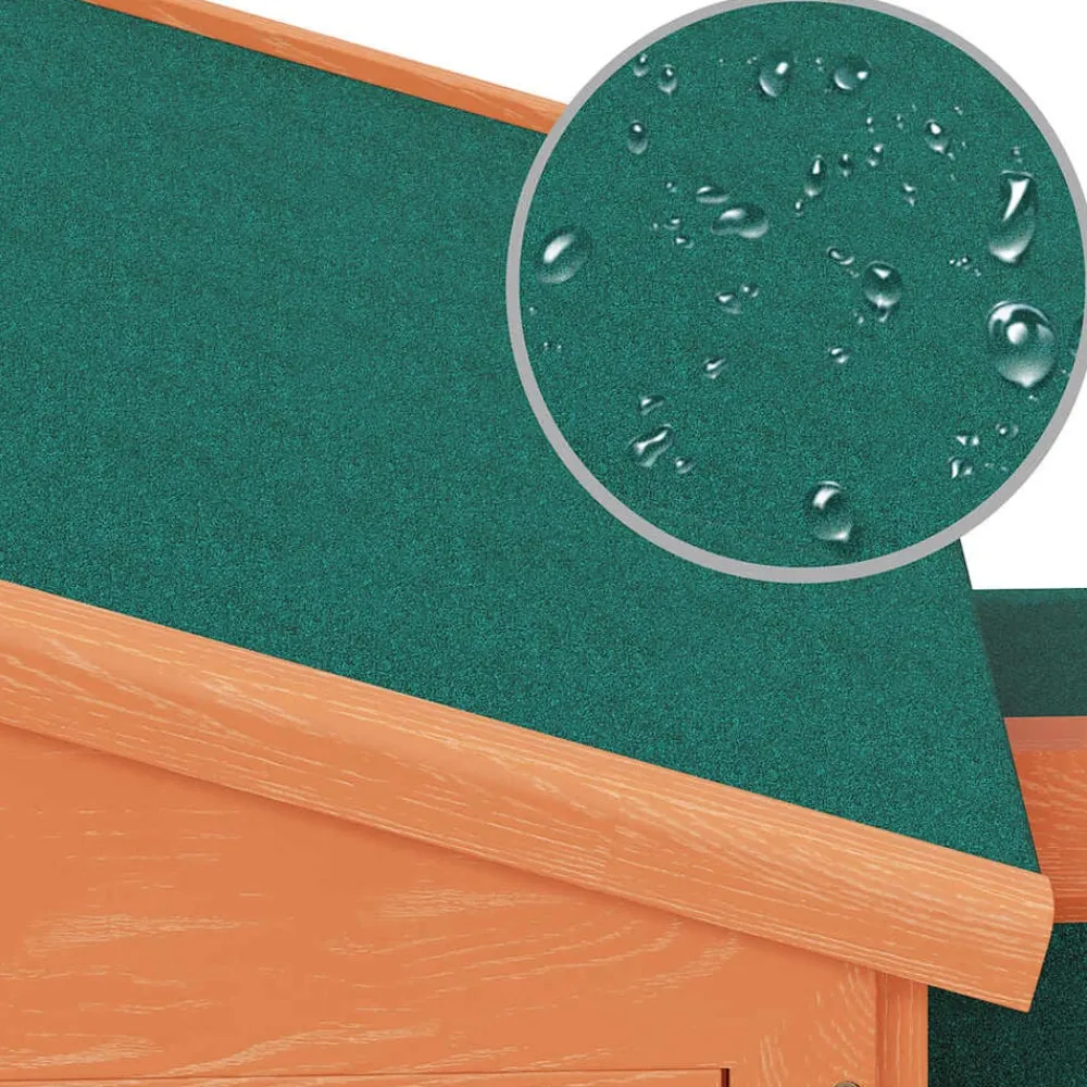 vidaXL Casa de animales grande jaula conejera de madera Marrón y verde New