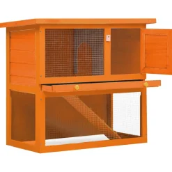 vidaXL Casa de animales pequeños jaula conejera 1 puerta madera Lat&oacute;n Hot