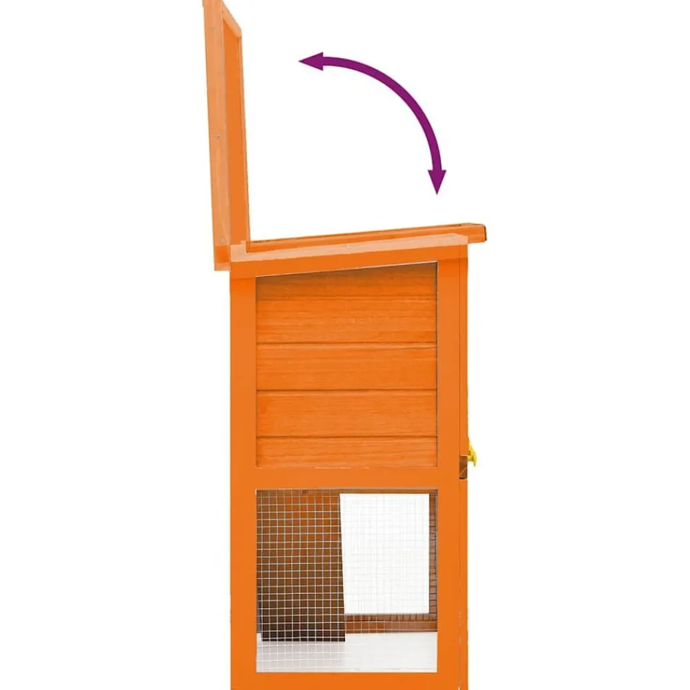 vidaXL Casa de animales pequeños jaula conejera 1 puerta madera Latón Hot