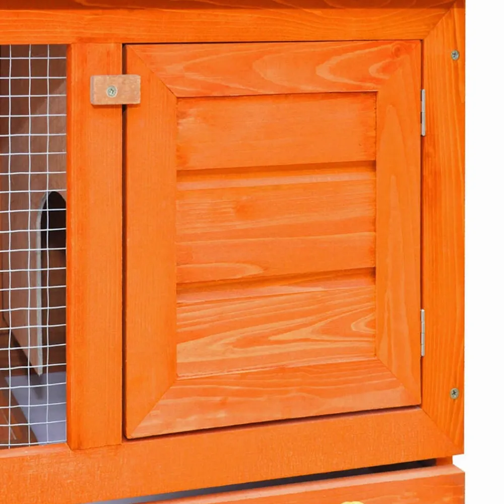 vidaXL Casa de animales pequeños jaula conejera 1 puerta madera Latón Hot