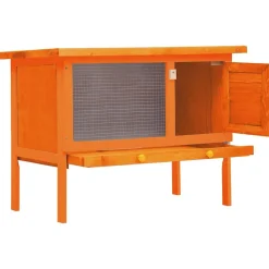 vidaXL Casa de animales pequeños jaula conejera 1 piso madera Lat&oacute;n Clearance