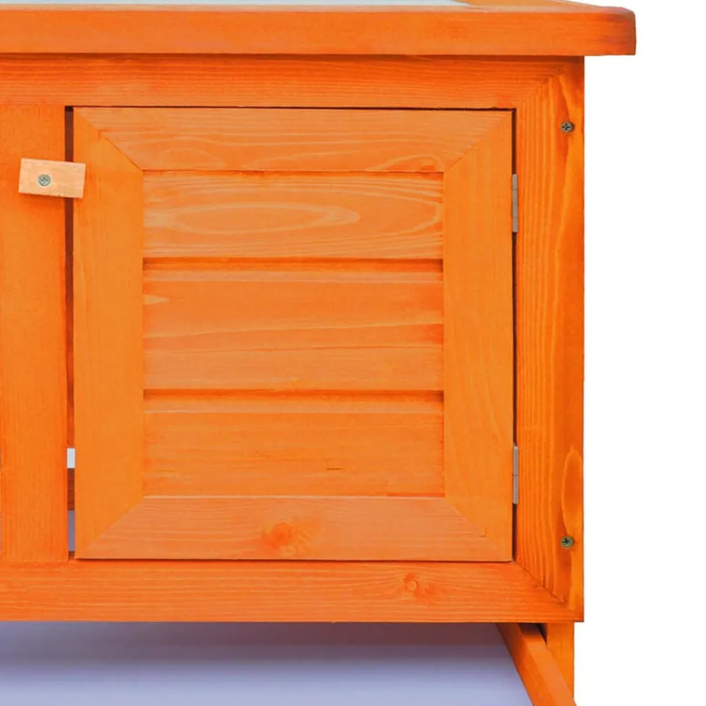 vidaXL Casa de animales pequeños jaula conejera 1 piso madera Latón Clearance