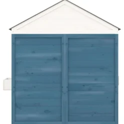 vidaXL Estructuras Para Juegos Al Aire Libre-Casa de juegos con puerta con cierre y macetas madera abeto