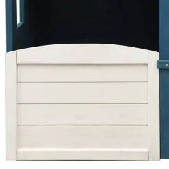 vidaXL Estructuras Para Juegos Al Aire Libre-Casa de juegos con puerta con cierre y macetas madera abeto