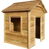 vidaXL Estructuras Para Juegos Al Aire Libre-Casa de juegos de jardín madera de pino 120x120x146 cm