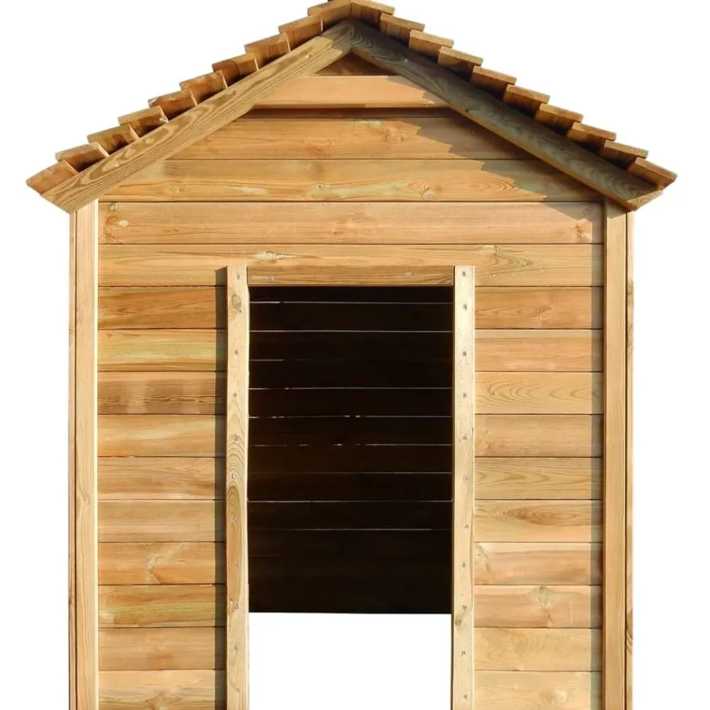 vidaXL Estructuras Para Juegos Al Aire Libre-Casa de juegos de jardín madera de pino 120x120x146 cm