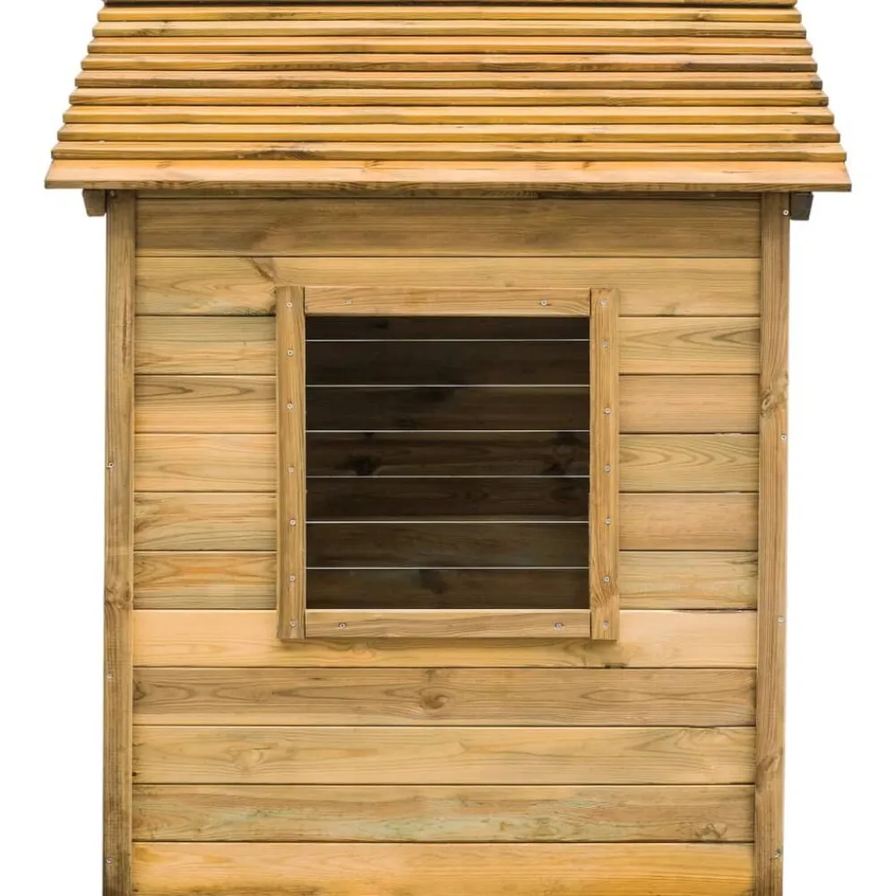 vidaXL Estructuras Para Juegos Al Aire Libre-Casa de juegos de jardín madera de pino 120x120x146 cm