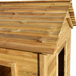 vidaXL Estructuras Para Juegos Al Aire Libre-Casa de juegos de jardín madera de pino 120x120x146 cm