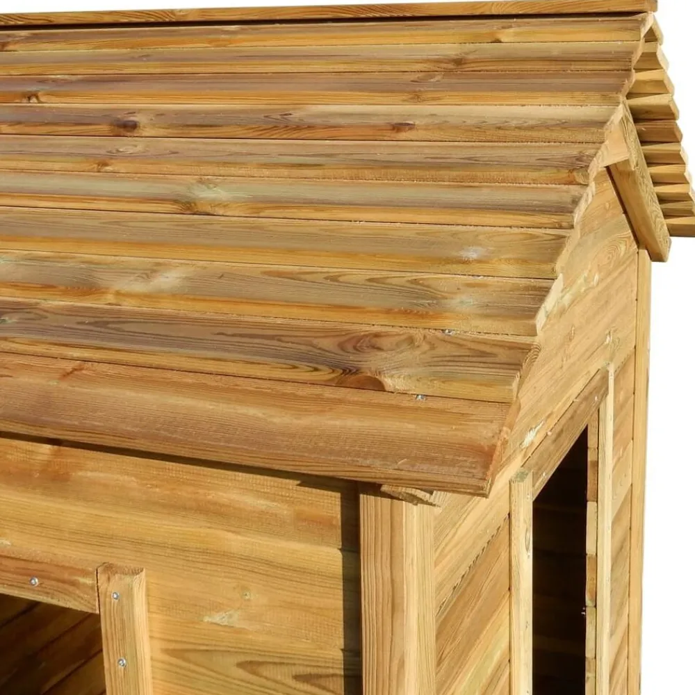 vidaXL Estructuras Para Juegos Al Aire Libre-Casa de juegos de jardín madera de pino 120x120x146 cm