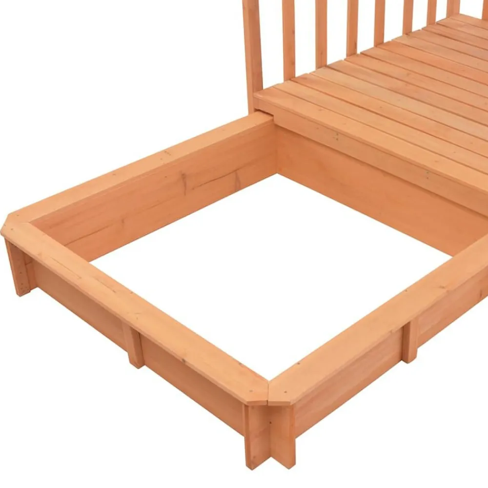 vidaXL Casa de juegos para niños con arenero madera abeto azul UV50 Sale