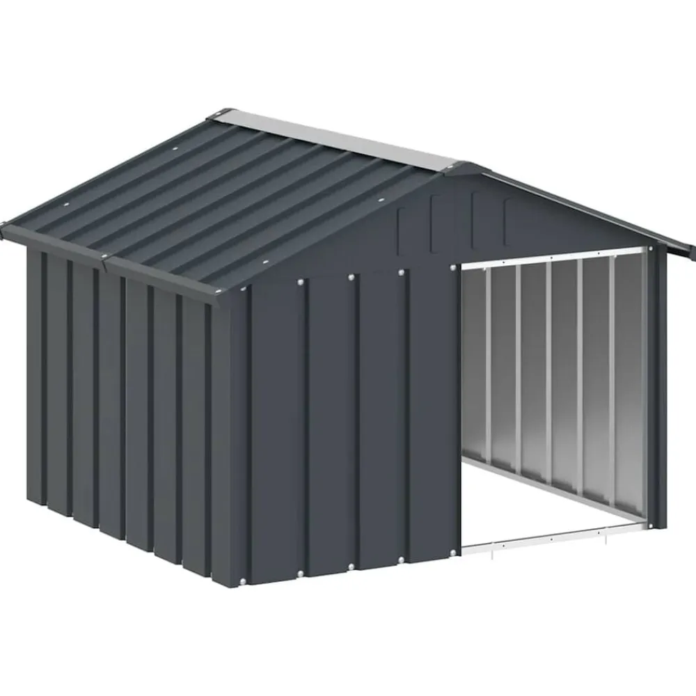 vidaXL Casa de perro acero galvanizado 116,5x103x81,5 cm Antracita Outlet