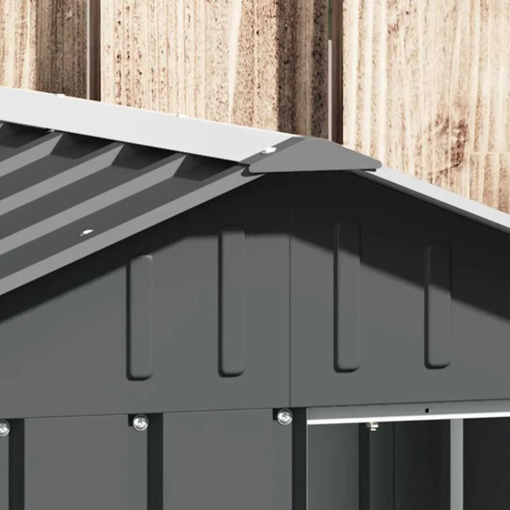 vidaXL Casa de perro acero galvanizado 116,5x103x81,5 cm Antracita Outlet
