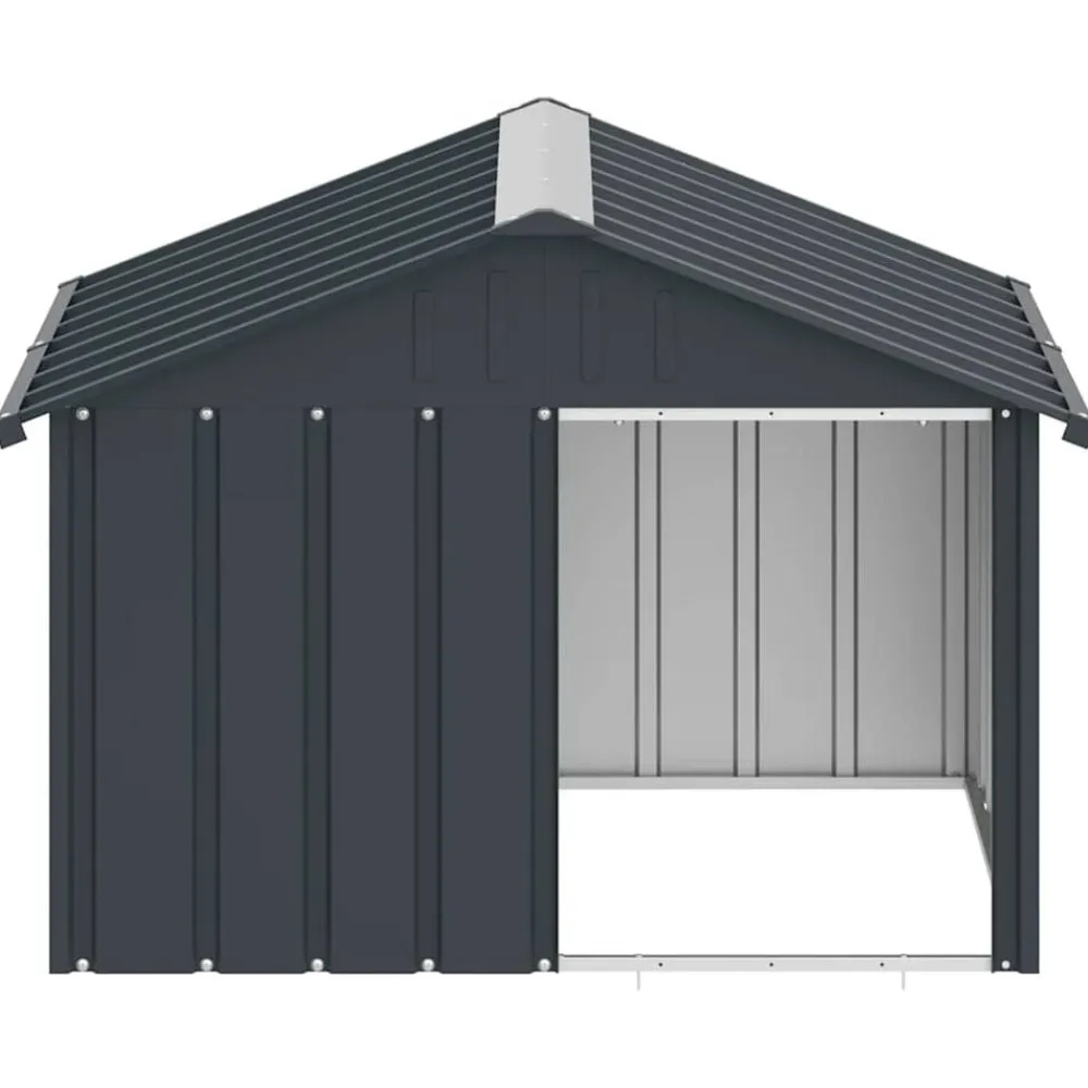 vidaXL Casa de perro acero galvanizado 116,5x103x81,5 cm Antracita Outlet