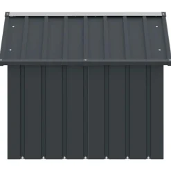 vidaXL Casa de perro acero galvanizado 116,5x103x81,5 cm Antracita Outlet